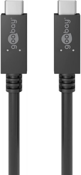 AMPIRE USB-C auf USB-C Kabel, 100 Watt, 1m, schwarz