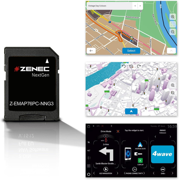 Zenec Z-EMAP76PC-NNG3 - PKW Navipaket mit 3J Abo