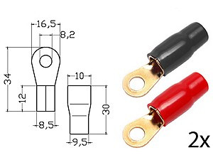 RTA 152.167-0 Kabelschuhe für 20mm² / Ø 8mm